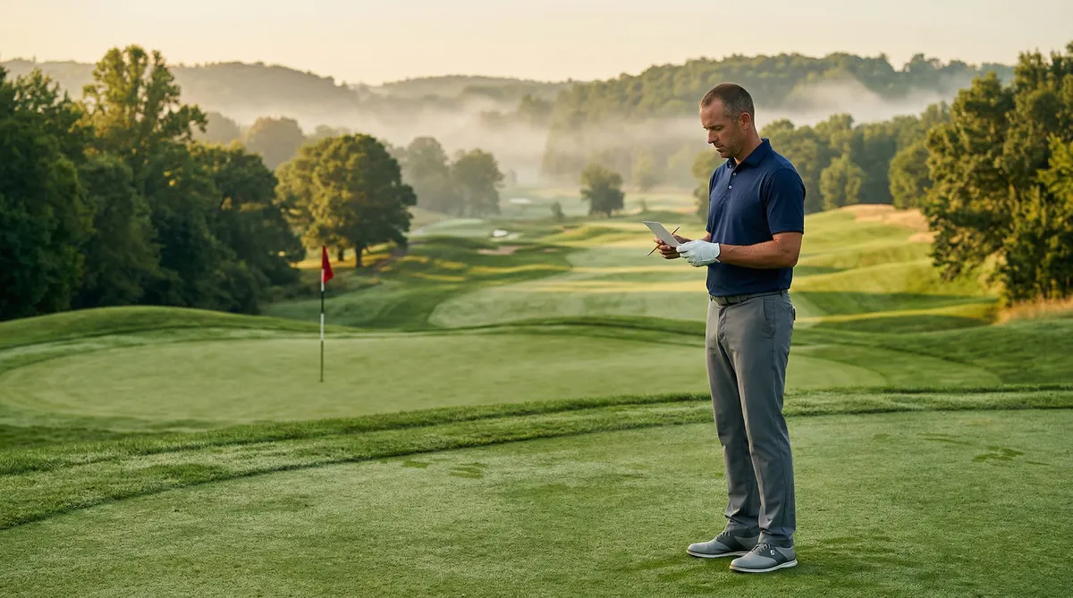 Golf practice stats and performance data on a tracking dashboard